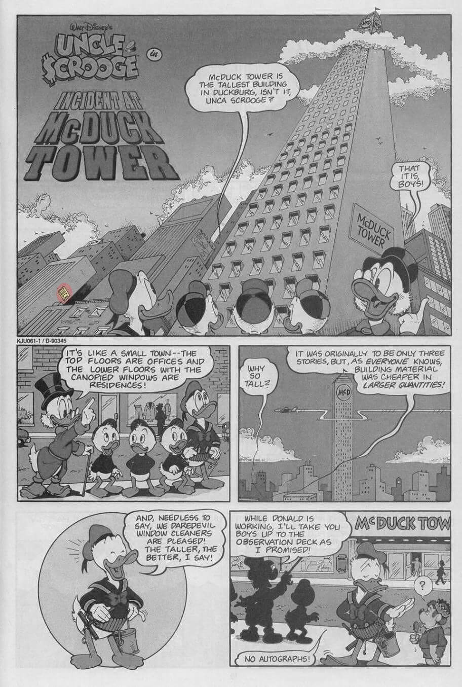 D.U.C.K in Incident At McDuck Tower first page